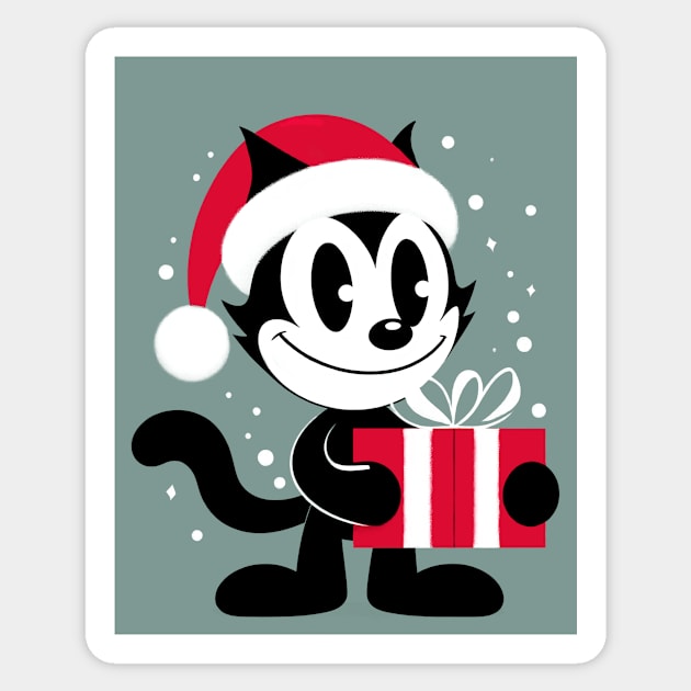 Felix The Cat (Christmas Season) Sticker by CreativeSage